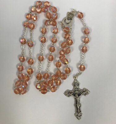 Pink Rosary Bracelet - crystal