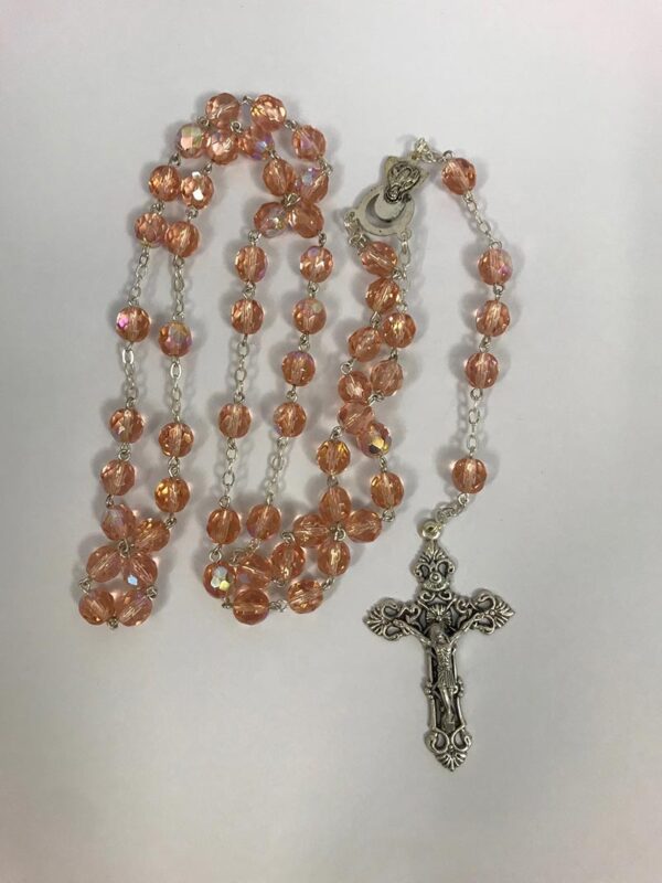 Pink Rosary Bracelet - crystal